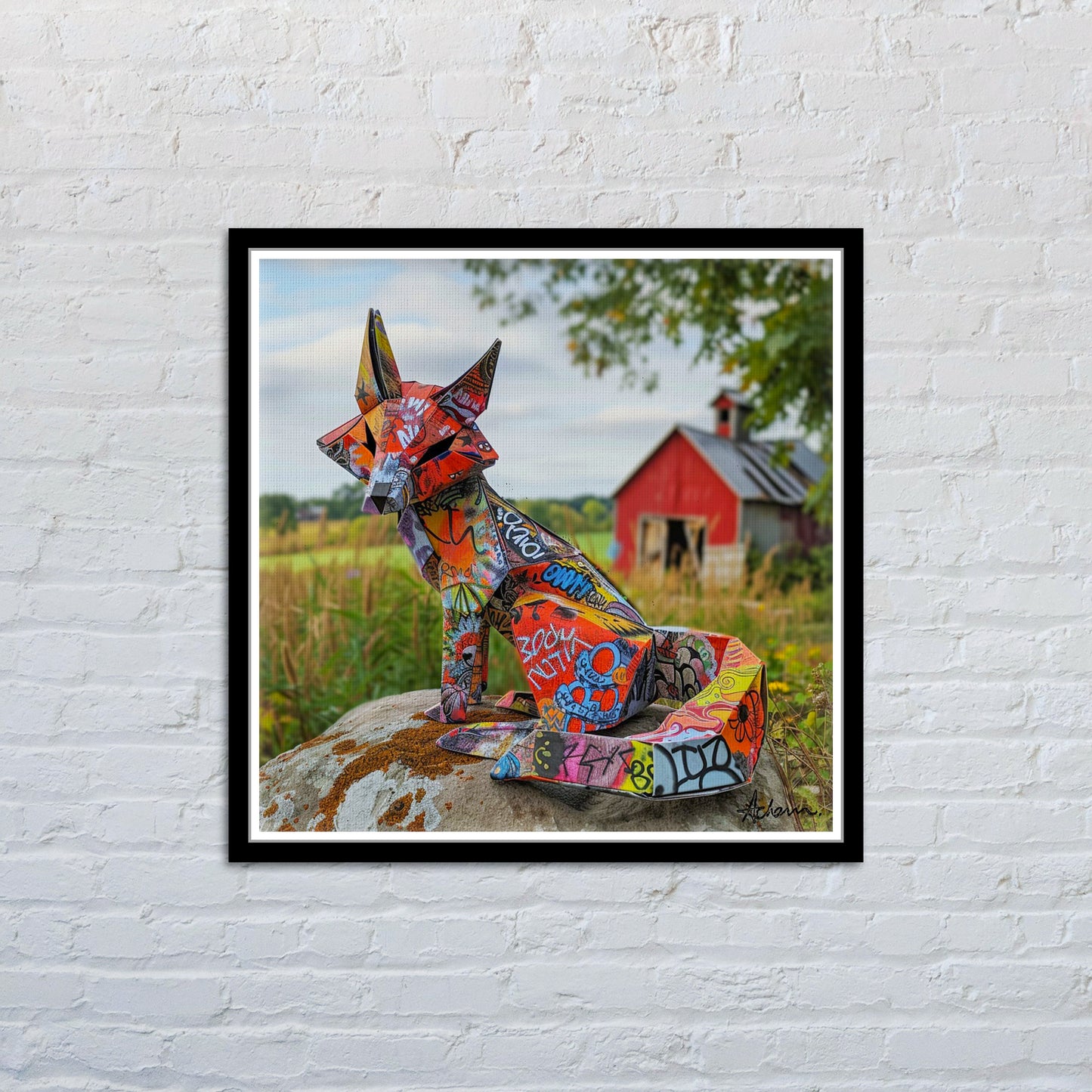 Fox Trot (12"x12" Giclee Print) Hand Signed Limited Edition - Only 12 made